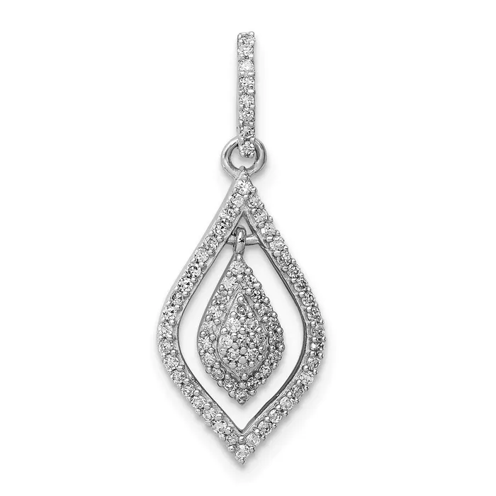Goldia Necklaces Sterling Silver Rhodium Diamond Fashion Pendant