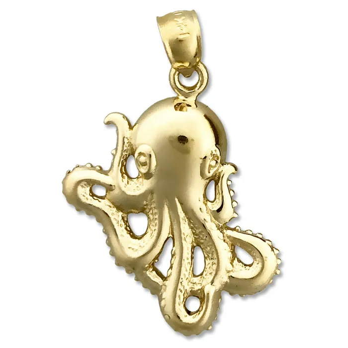 Goldia PreStyled Sets 14K Gold 24MM Cephalopod Octopus Pendant