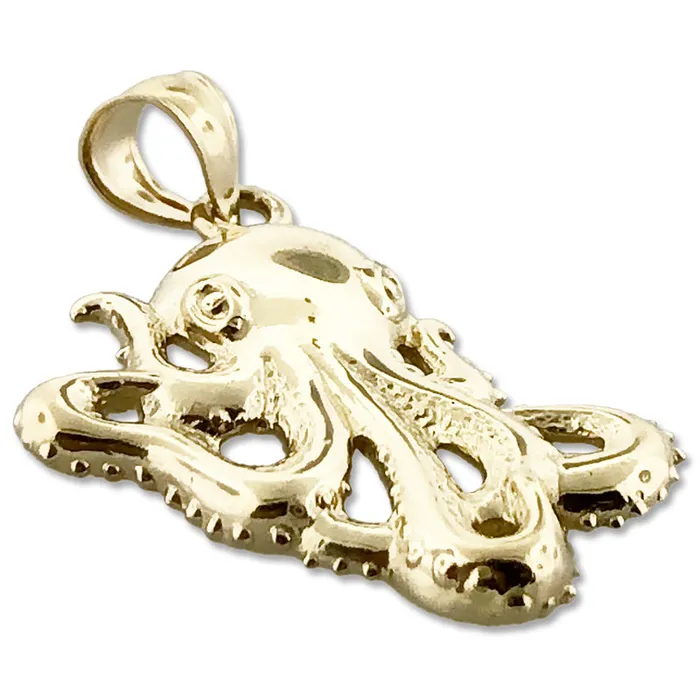 Goldia PreStyled Sets 14K Gold 24MM Cephalopod Octopus Pendant