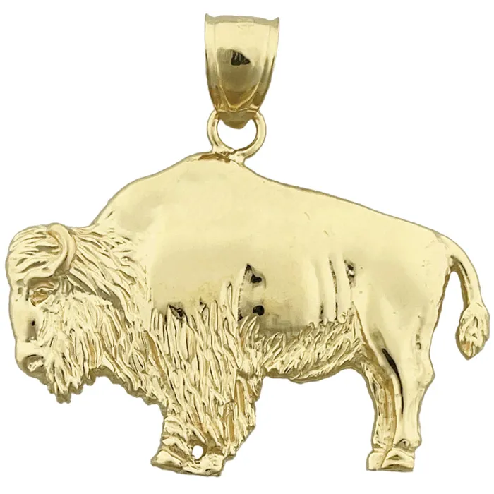 Goldia PreStyled Sets 14K Gold Bison Pendant