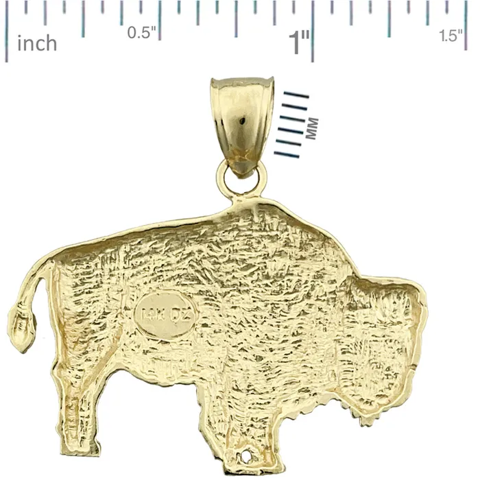 Goldia PreStyled Sets 14K Gold Bison Pendant
