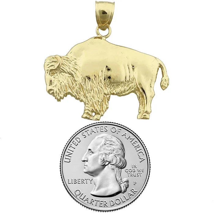 Goldia PreStyled Sets 14K Gold Bison Pendant