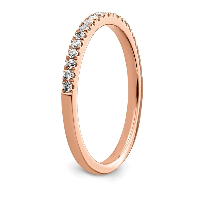 Goldia Rings 022ct CZ Solid Real 14k White Polished Matching Wedding Wedding Band Ring