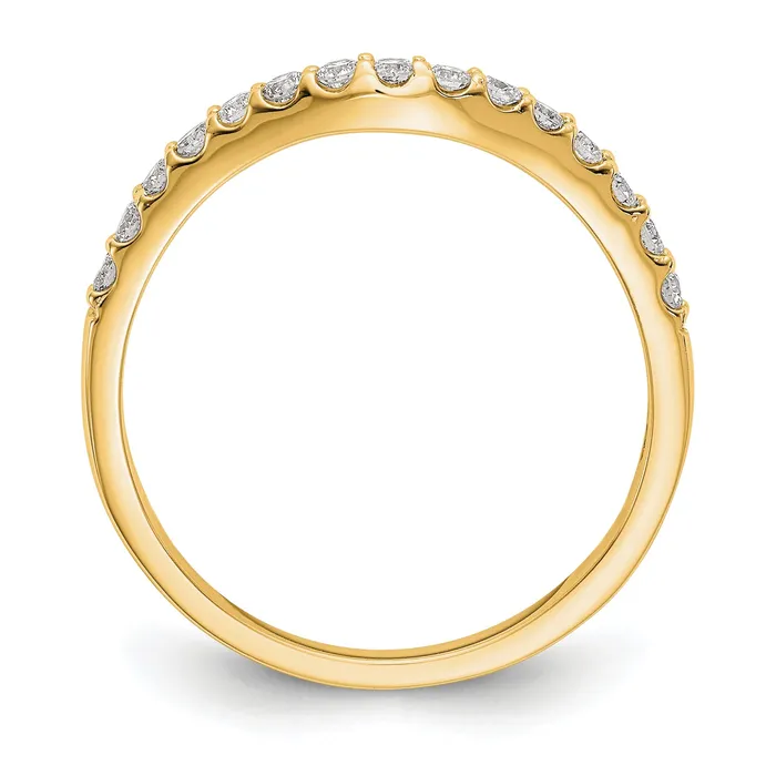 Goldia Rings 025ct CZ Solid Real 14K Yellow Gold Wedding Wedding Band Ring