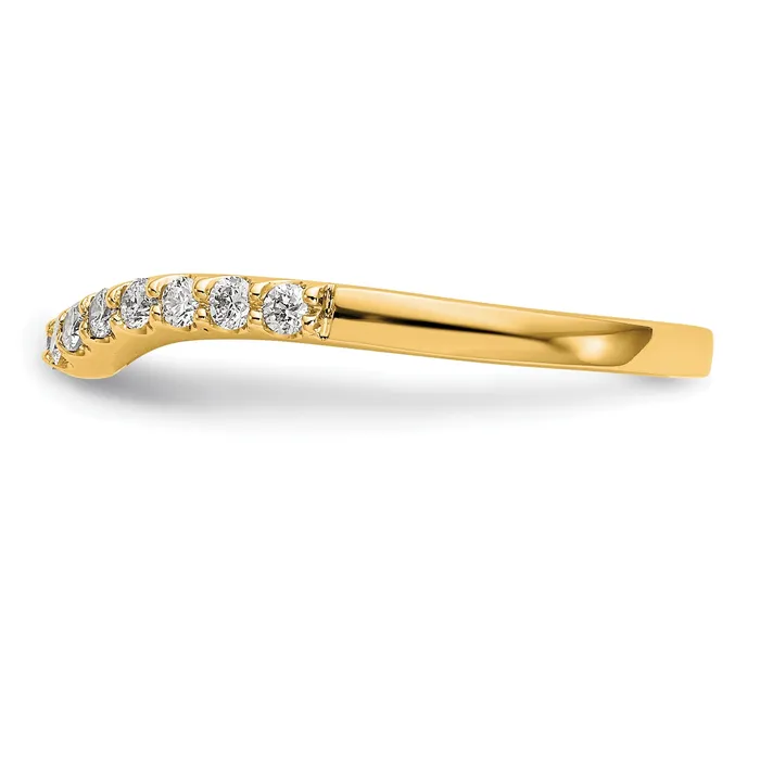 Goldia Rings 025ct CZ Solid Real 14K Yellow Gold Wedding Wedding Band Ring