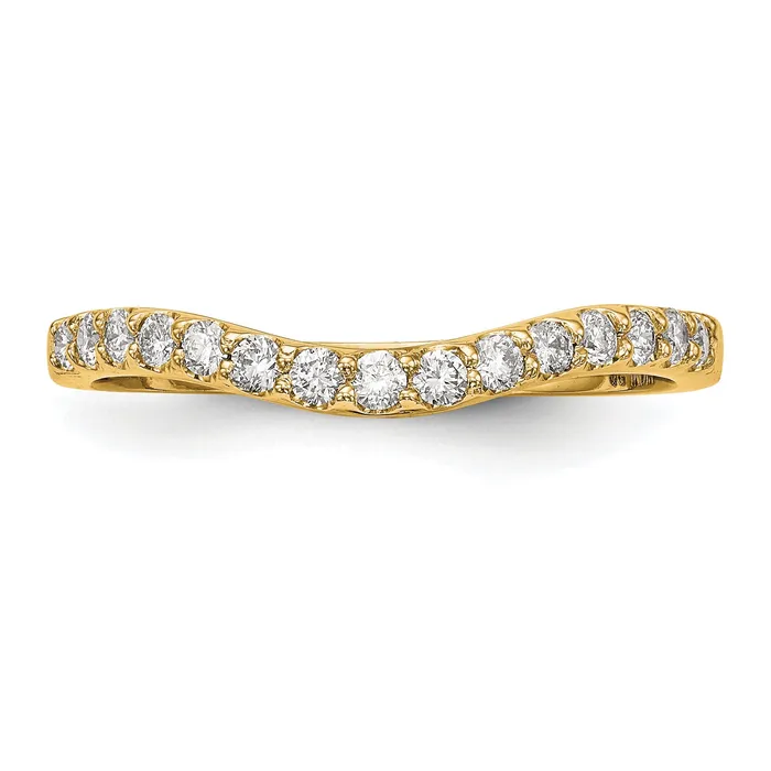 Goldia Rings 025ct CZ Solid Real 14K Yellow Gold Wedding Wedding Band Ring