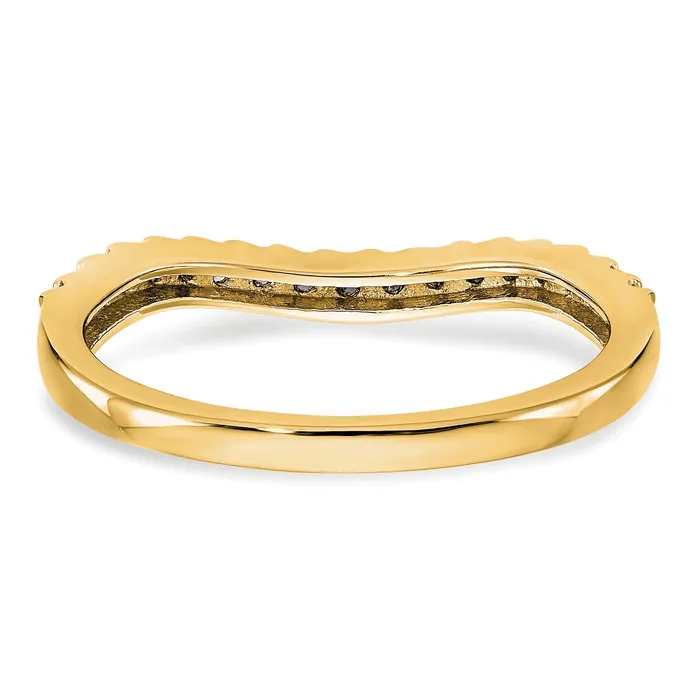Goldia Rings 025ct CZ Solid Real 14K Yellow Gold Wedding Wedding Band Ring
