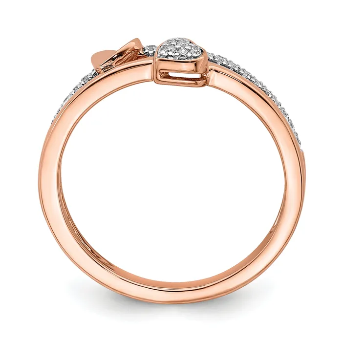 Goldia Rings 14k Rose Gold 18 Ct Lab Grown Diamond VSSI G Hearts Ring