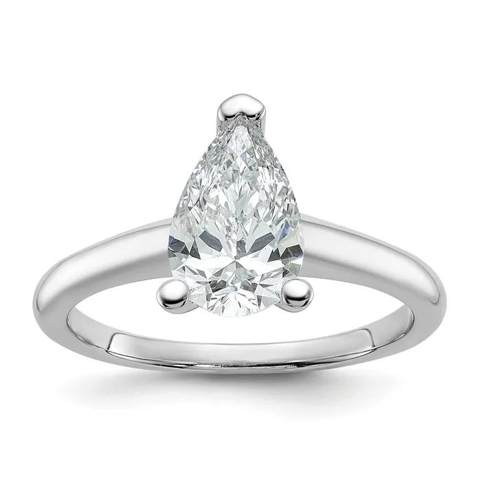 Goldia Rings 14k White Gold 1 12 Ct Lab Grown Diamond VSSI G Pear Solitare Engagement Ring Goldia Rings 14k White Gold 1 12 Ct Lab Grown Diamond VSSI G Pear Solitare Engagement Ring