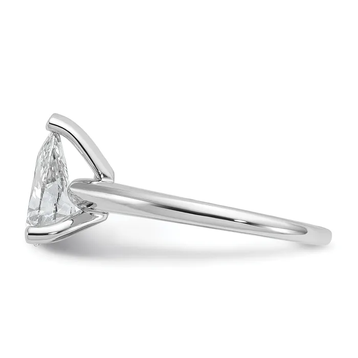 Goldia Rings 14k White Gold 1 12 Ct Lab Grown Diamond VSSI G Pear Solitare Engagement Ring