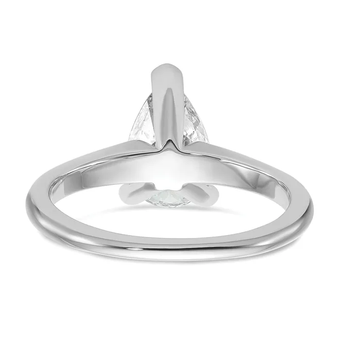 Goldia Rings 14k White Gold 1 12 Ct Lab Grown Diamond VSSI G Pear Solitare Engagement Ring