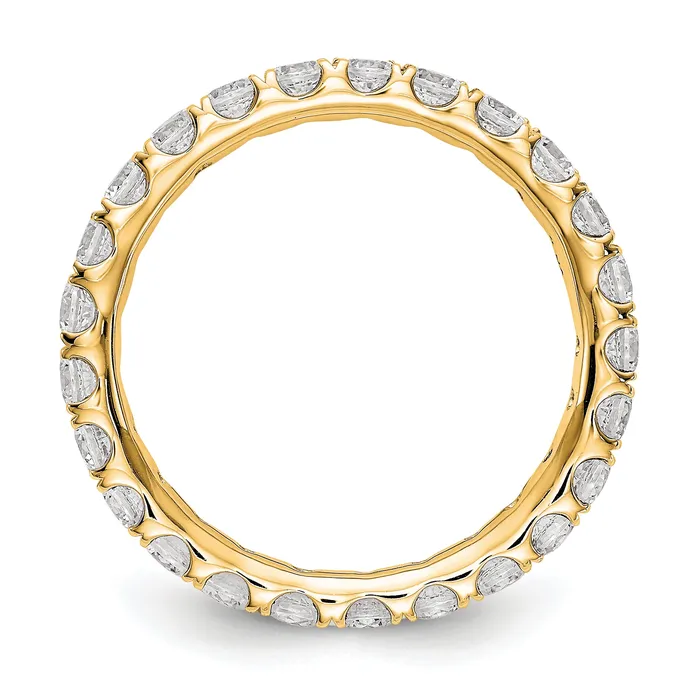 Goldia Rings 14k Yellow Gold 1 12 Ct Lab Grown Diamond VSSI G Shared Prong Eternity Band Ring