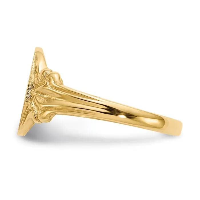 Goldia Rings 14K Yellow Gold 100x80mm Open Back Signet Ring