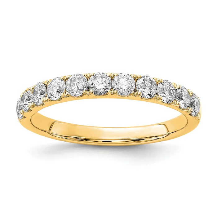 Goldia Rings 14k Yellow Gold 34 Ct Lab Grown Diamond VSSI G Wedding Band Ring