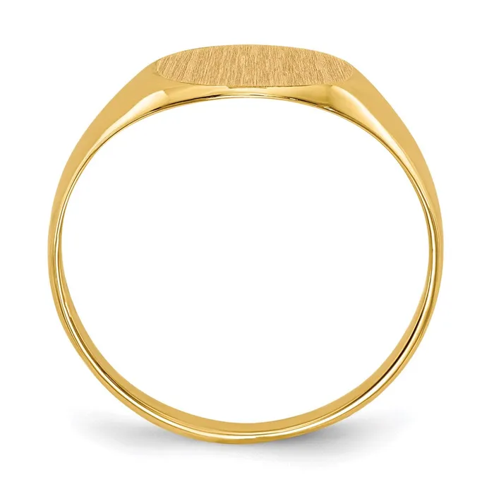 Goldia Rings 14K Yellow Gold 85x95mm Open Back Signet Ring