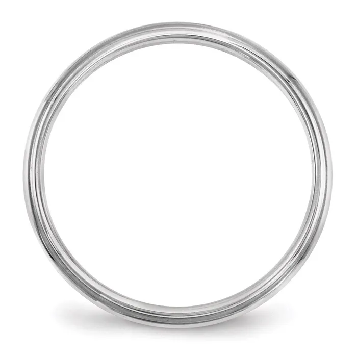 Goldia Rings Solid 10K White Gold 25mm Half Round with Edge MensWomens Wedding Band Ring Size 65 Goldia Rings Solid 10K White Gold 25mm Half Round with Edge MensWomens Wedding Band Ring Size 65