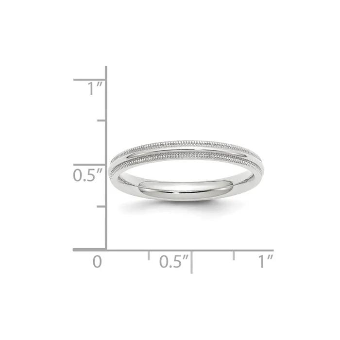 Goldia Rings Solid 10K White Gold 3mm Milgrain Comfort Fit MensWomens Wedding Band Ring Size 135 Goldia Rings Solid 10K White Gold 3mm Milgrain Comfort Fit MensWomens Wedding Band Ring Size 135