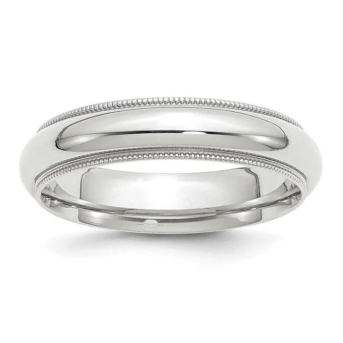 Goldia Rings Solid 10K White Gold 5mm Milgrain Comfort Fit MensWomens Wedding Band Ring Size 11 Goldia Rings Solid 10K White Gold 5mm Milgrain Comfort Fit MensWomens Wedding Band Ring Size 11