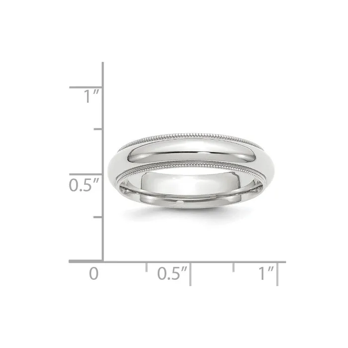 Goldia Rings Solid 10K White Gold 5mm Milgrain Comfort Fit MensWomens Wedding Band Ring Size 11 Goldia Rings Solid 10K White Gold 5mm Milgrain Comfort Fit MensWomens Wedding Band Ring Size 11