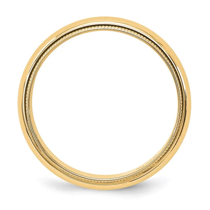 Goldia Rings Solid 10K Yellow Gold 5mm Milgrain Half Round MensWomens Wedding Band Ring Size 135 Goldia Rings Solid 10K Yellow Gold 5mm Milgrain Half Round MensWomens Wedding Band Ring Size 135