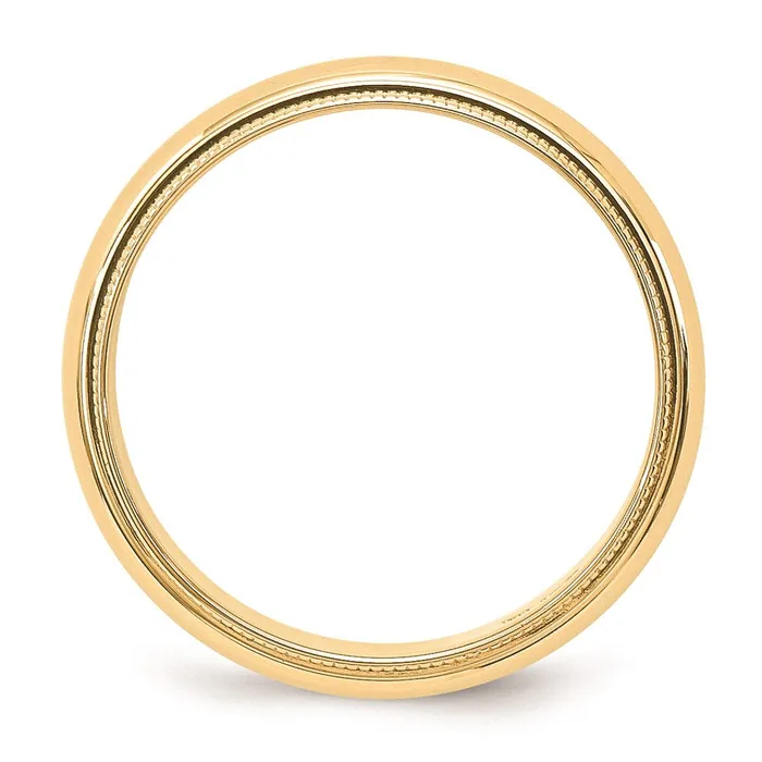 Goldia Rings Solid 10K Yellow Gold 5mm Milgrain Half Round MensWomens Wedding Band Ring Size 135 Goldia Rings Solid 10K Yellow Gold 5mm Milgrain Half Round MensWomens Wedding Band Ring Size 135