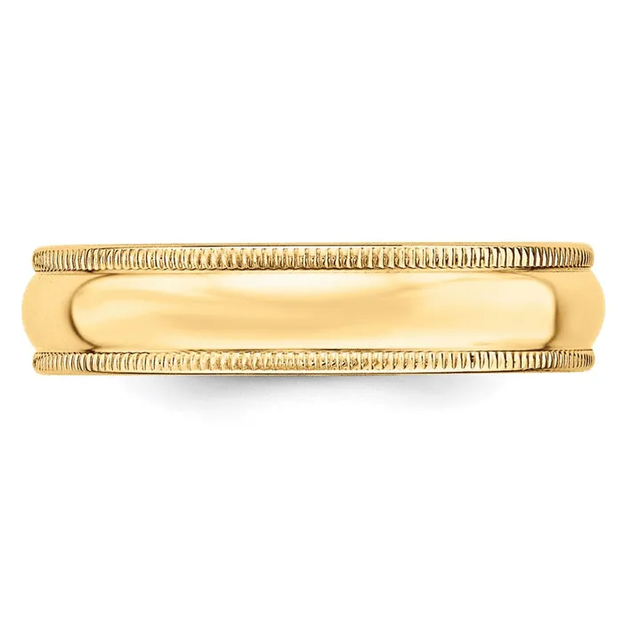 Goldia Rings Solid 10K Yellow Gold 5mm Milgrain Half Round MensWomens Wedding Band Ring Size 135 Goldia Rings Solid 10K Yellow Gold 5mm Milgrain Half Round MensWomens Wedding Band Ring Size 135