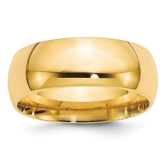 Goldia Rings Solid 10K Yellow Gold 8mm Comfort Fit MensWomens Wedding Band Ring Size 8 Goldia Rings Solid 10K Yellow Gold 8mm Comfort Fit MensWomens Wedding Band Ring Size 8