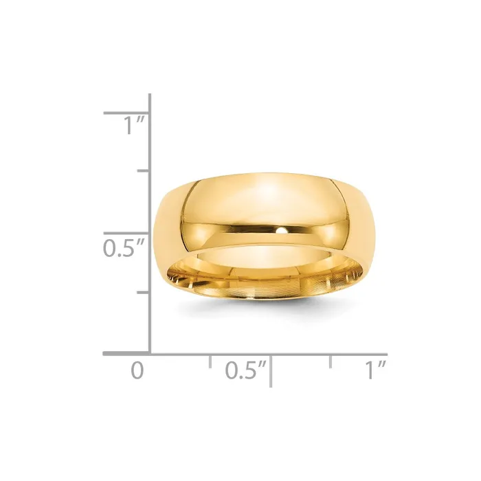 Goldia Rings Solid 10K Yellow Gold 8mm Comfort Fit MensWomens Wedding Band Ring Size 8 Goldia Rings Solid 10K Yellow Gold 8mm Comfort Fit MensWomens Wedding Band Ring Size 8