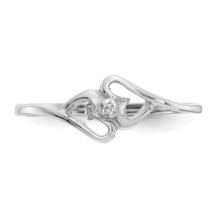 Goldia Rings Solid 14k White Gold 5x3mm Oval Simulated Ruby u0026 AA CZ Ring