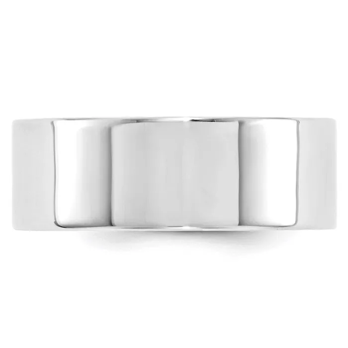 Goldia Rings Solid 14K White Gold 8mm Standard Flat Comfort Fit MensWomens Wedding Band Ring Size 95 Goldia Rings Solid 14K White Gold 8mm Standard Flat Comfort Fit MensWomens Wedding Band Ring Size 95
