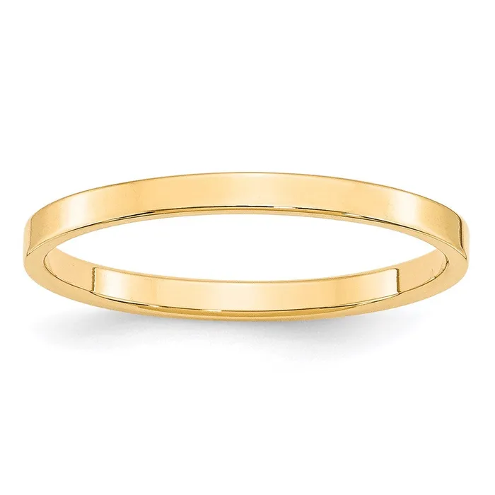 Goldia Rings Solid 14K Yellow Gold 2mm Light Weight Flat MensWomens Wedding Band Ring Size 11 Goldia Rings Solid 14K Yellow Gold 2mm Light Weight Flat MensWomens Wedding Band Ring Size 11