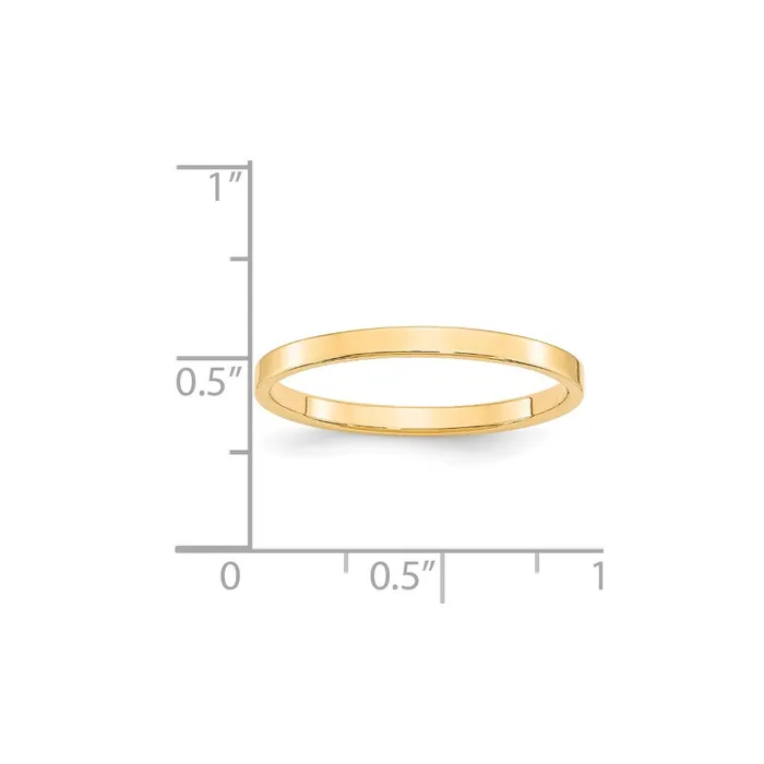 Goldia Rings Solid 14K Yellow Gold 2mm Light Weight Flat MensWomens Wedding Band Ring Size 11 Goldia Rings Solid 14K Yellow Gold 2mm Light Weight Flat MensWomens Wedding Band Ring Size 11