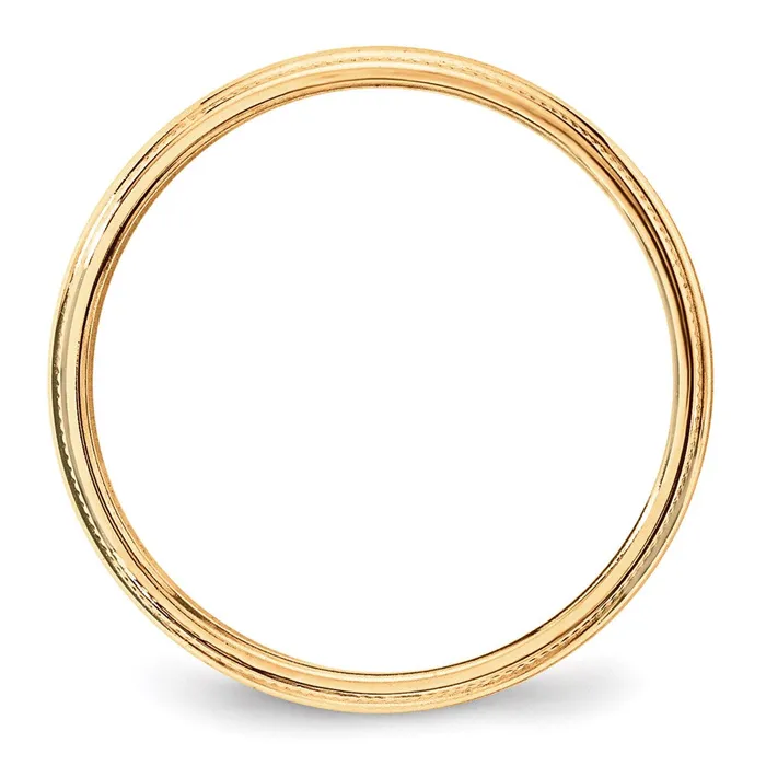 Goldia Rings Solid 14K Yellow Gold 3mm Light Weight Milgrain Half Round MensWomens Wedding Band Ring Size 13 Goldia Rings Solid 14K Yellow Gold 3mm Light Weight Milgrain Half Round MensWomens Wedding Band Ring Size 13