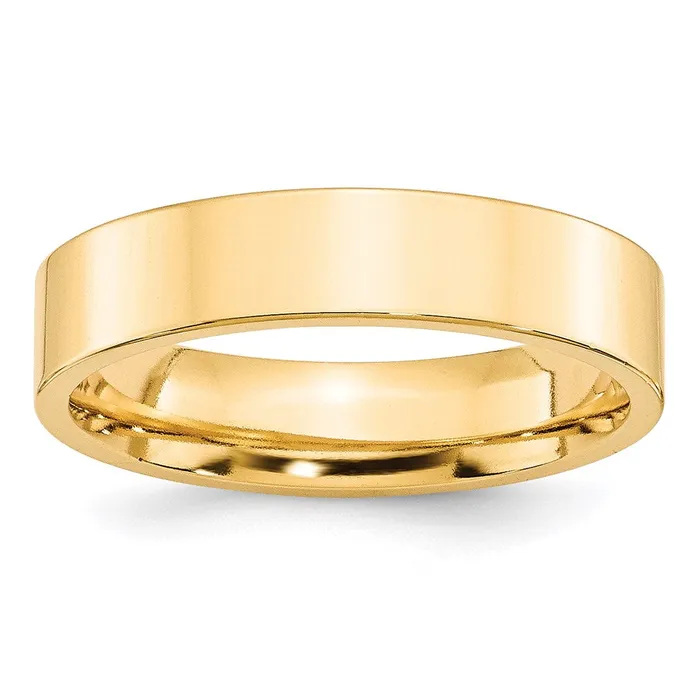 Goldia Rings Solid 14K Yellow Gold 5mm Standard Flat Comfort Fit MensWomens Wedding Band Ring Size 5 Goldia Rings Solid 14K Yellow Gold 5mm Standard Flat Comfort Fit MensWomens Wedding Band Ring Size 5
