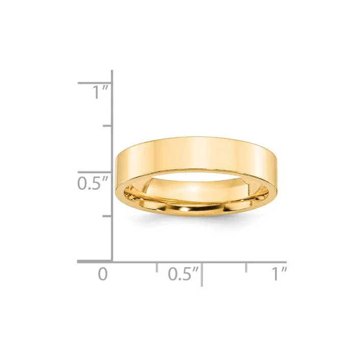Goldia Rings Solid 14K Yellow Gold 5mm Standard Flat Comfort Fit MensWomens Wedding Band Ring Size 5 Goldia Rings Solid 14K Yellow Gold 5mm Standard Flat Comfort Fit MensWomens Wedding Band Ring Size 5