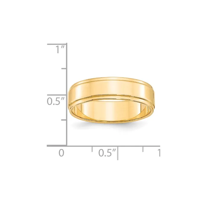 Goldia Rings Solid 14K Yellow Gold 6mm Flat with Step Edge MensWomens Wedding Band Ring Size 11 Goldia Rings Solid 14K Yellow Gold 6mm Flat with Step Edge MensWomens Wedding Band Ring Size 11