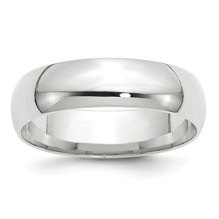 Goldia Rings Solid 18K White Gold 6mm Light Weight Comfort Fit MensWomens Wedding Band Ring Size 11 Goldia Rings Solid 18K White Gold 6mm Light Weight Comfort Fit MensWomens Wedding Band Ring Size 11