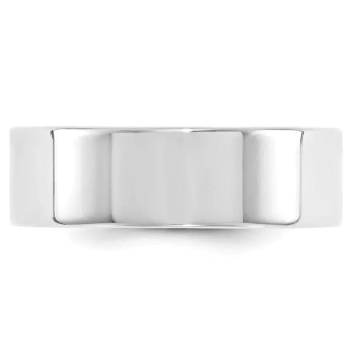 Goldia Rings Solid 18K White Gold 7mm Standard Flat Comfort Fit MensWomens Wedding Band Ring Size 125 Goldia Rings Solid 18K White Gold 7mm Standard Flat Comfort Fit MensWomens Wedding Band Ring Size 125