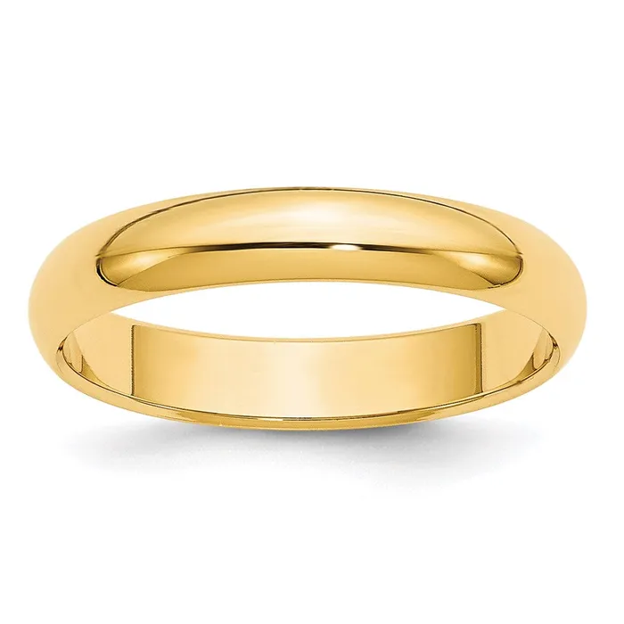 Goldia Rings Solid 18K Yellow Gold 4mm HalfRound Wedding MensWomens Wedding Band Ring Size 6 Goldia Rings Solid 18K Yellow Gold 4mm HalfRound Wedding MensWomens Wedding Band Ring Size 6