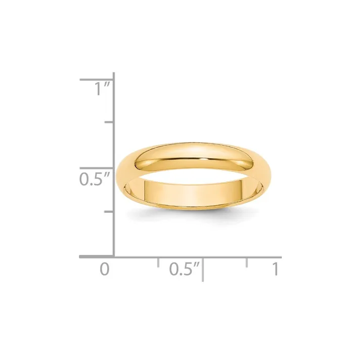 Goldia Rings Solid 18K Yellow Gold 4mm HalfRound Wedding MensWomens Wedding Band Ring Size 6 Goldia Rings Solid 18K Yellow Gold 4mm HalfRound Wedding MensWomens Wedding Band Ring Size 6