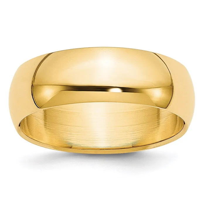 Goldia Rings Solid 18K Yellow Gold 7mm Half Round MensWomens Wedding Band Ring Size 14 Goldia Rings Solid 18K Yellow Gold 7mm Half Round MensWomens Wedding Band Ring Size 14