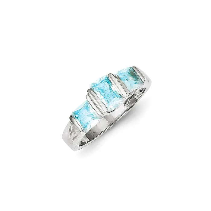 Goldia Rings Sterling Silver Blue Topaz Ring