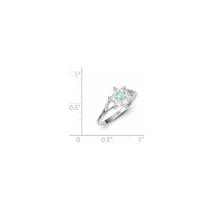 Goldia Rings Sterling Silver Blue Topaz Ring