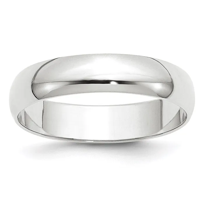 Goldia Solid 14K White Gold 5mm Light Weight Half Round MensWomens Wedding Band Ring Size 10 Rings Goldia Solid 14K White Gold 5mm Light Weight Half Round MensWomens Wedding Band Ring Size 10 Rings
