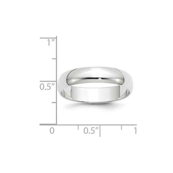 Goldia Solid 14K White Gold 5mm Light Weight Half Round MensWomens Wedding Band Ring Size 10 Rings Goldia Solid 14K White Gold 5mm Light Weight Half Round MensWomens Wedding Band Ring Size 10 Rings