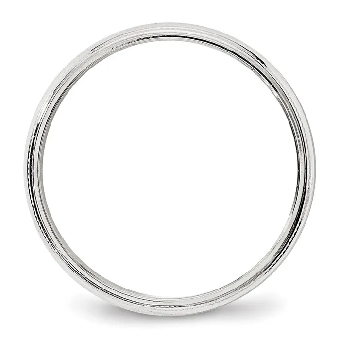 Goldia Solid 18K White Gold 4mm Milgrain Half Round MensWomens Wedding Band Ring Size 13 Rings Goldia Solid 18K White Gold 4mm Milgrain Half Round MensWomens Wedding Band Ring Size 13 Rings