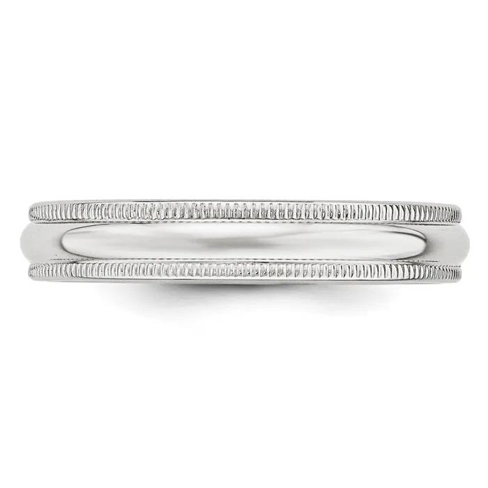 Goldia Solid 18K White Gold 4mm Milgrain Half Round MensWomens Wedding Band Ring Size 13 Rings Goldia Solid 18K White Gold 4mm Milgrain Half Round MensWomens Wedding Band Ring Size 13 Rings
