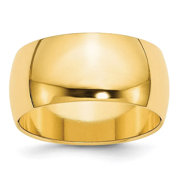 Goldia Solid 18K Yellow Gold 10mm Half Round MensWomens Wedding Band Ring Size 95 Rings Goldia Solid 18K Yellow Gold 10mm Half Round MensWomens Wedding Band Ring Size 95 Rings