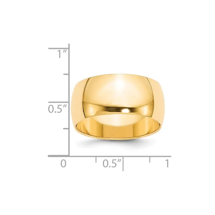 Goldia Solid 18K Yellow Gold 10mm Half Round MensWomens Wedding Band Ring Size 95 Rings Goldia Solid 18K Yellow Gold 10mm Half Round MensWomens Wedding Band Ring Size 95 Rings