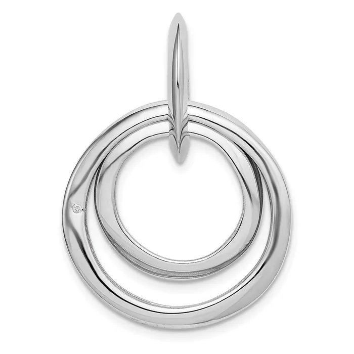 Goldia Sterling Silver Rhodiumplated Diamond accent Multi Circular Pendant Necklaces Goldia Sterling Silver Rhodiumplated Diamond accent Multi Circular Pendant Necklaces